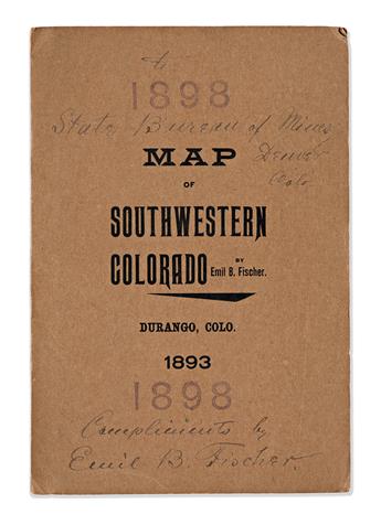 (COLORADO -- MINING.) Emil B. Fischer. Map of Southwestern Colorado.